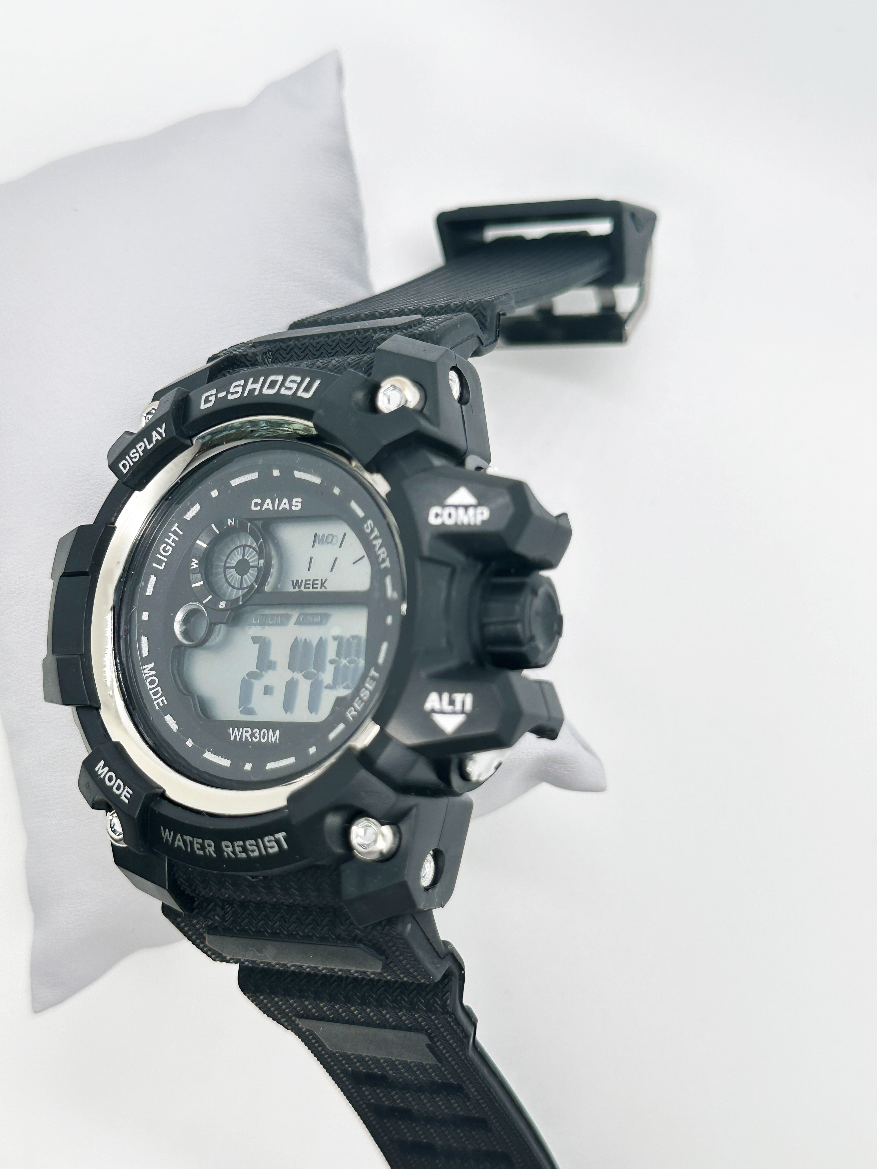 Digital Men's Silicone Band Sports Watch Water Resistant Gift Watches
