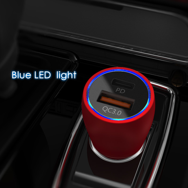 PD+QC3.0 CAR CHARGER FAST USB CAR CHARGER Compatible with all smart phones, type-c fast car charge