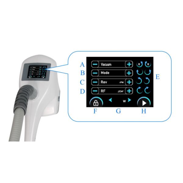 vacuum rf roller handle