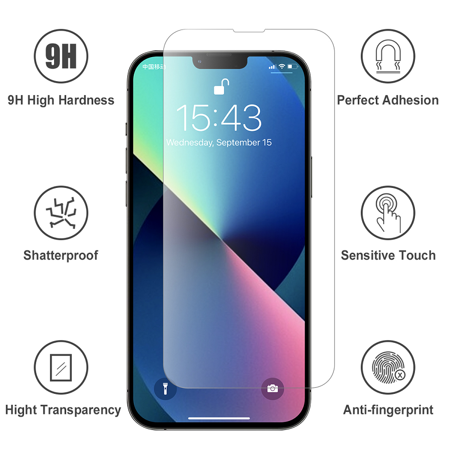 9h High Hardness Clear Tempered Glass Screen Protector For Samsung Huawei