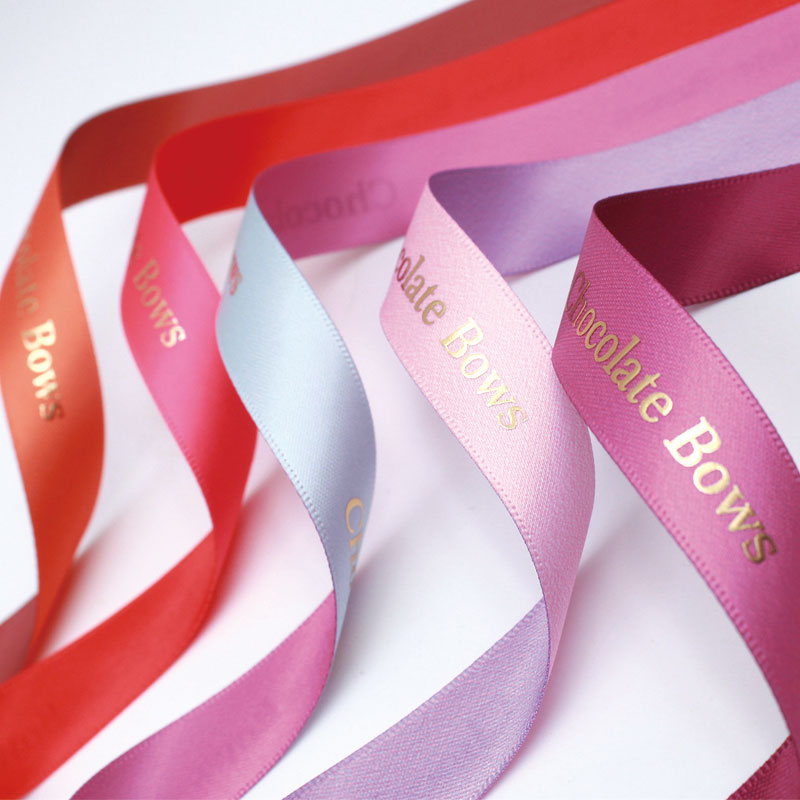 logo custom printed ribbon brand name printed satin ribbon