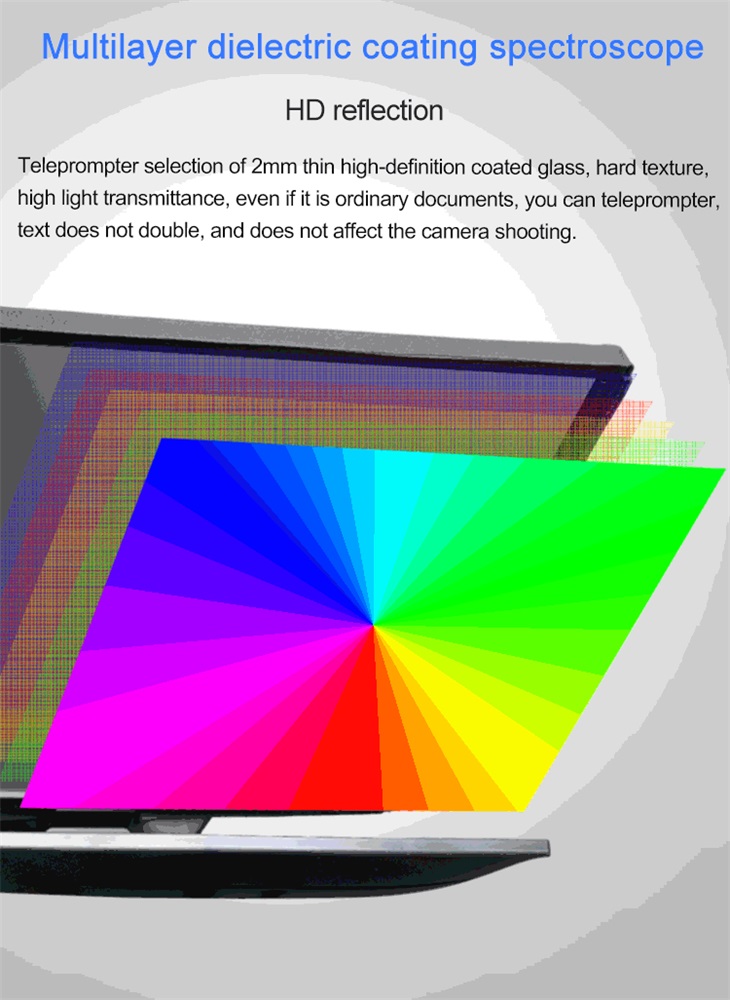 Camera Teleprompter 22 inch Dual Screen with Remote Controller and Studio Software