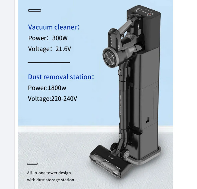 Upright Cordless Vacuum Cleaner 3 Speed Mode 28kpa Suction