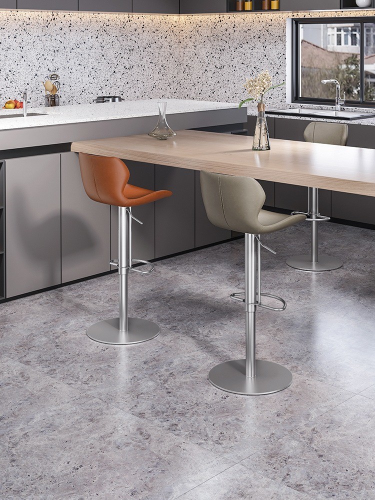 Hotel Restaurant Lift Swivel Bar Stool Light Luxury Home Bar Club Chairs