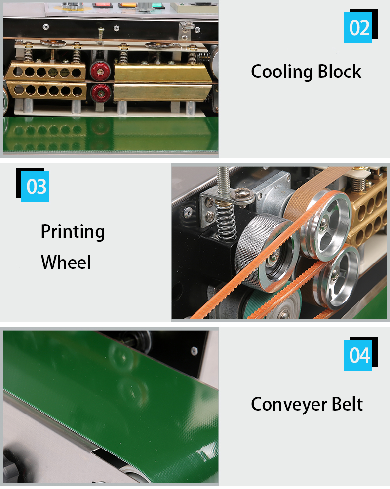 Electric Driven DUOQI FR-770SS Stainless Steel Heat Sealing Machine for Packaging Film