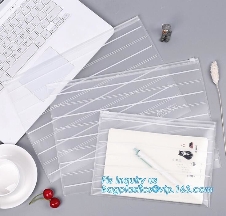 Zip Top Custom Printing Eco Friednly Slider Zip lockk Bag, slider zipper pvc pouch clear vinyl pvc Zip lockk bag