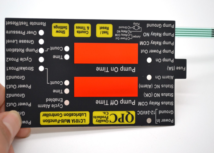 Flat Non Tactile Membrane Switch Keypad For Household Appliances 0.3mm Thick