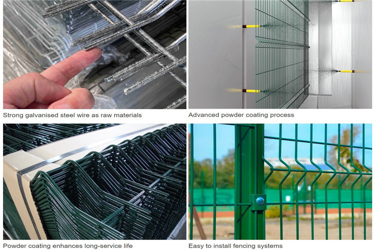 Galvanised Steel 3D Welded Wire Fence 75x150mm Gi Wire Mesh Fence