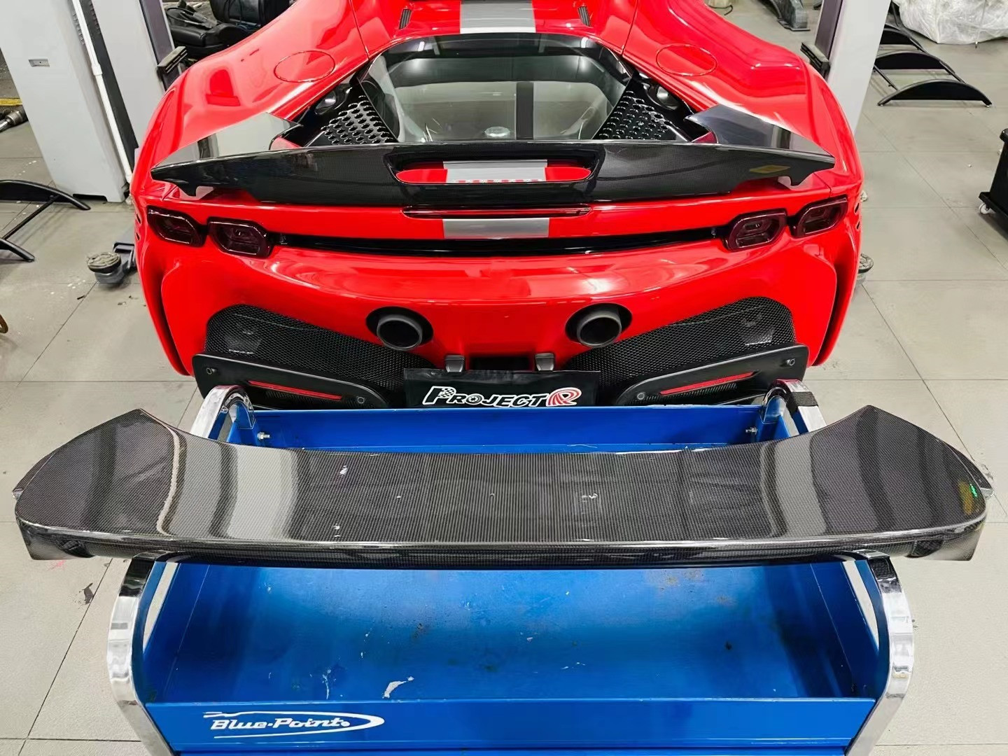Carbon Fiber Spoiler Carbon Fiber Spoiler for Ferrari SF90 SF90 Upgraded OEM Style Spoiler Tail