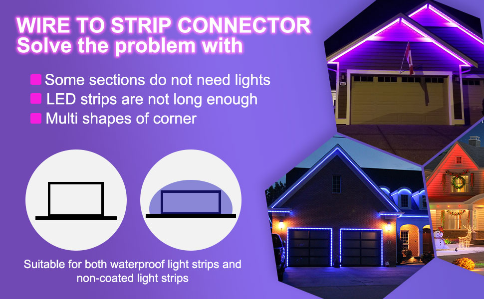 DIY Home Lighting Plastic 8mm 2 Pin SMD Cob Led Strip Connector for Modern Design