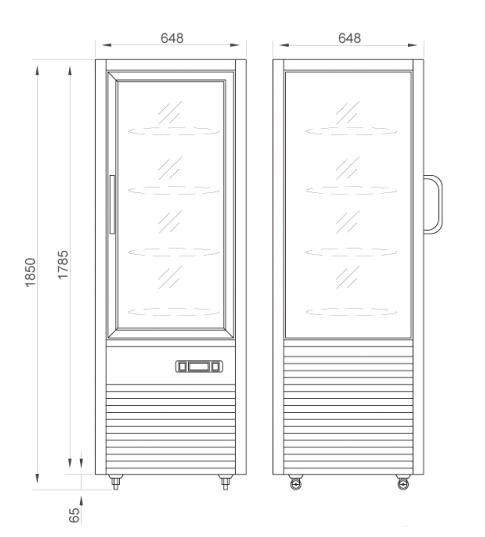 Cake Display Commercial Refrigerator Freezer Showcase All Around Glass Door