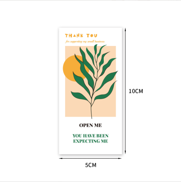 Rectangle Thank You Stickers For Gift Box Seal Tag Labels Happy Post Labels Open Me Stickers