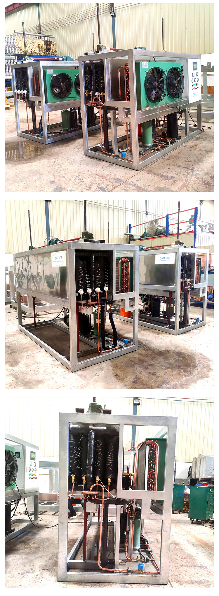 Automatically Industrial Ice Block Making Machine For Supermarkets Fishery Food Processing