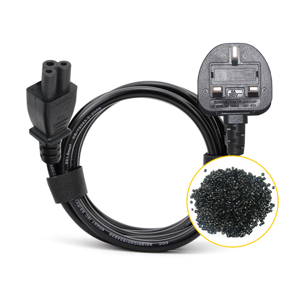 IP11 Home Appliance Power Cord 0.5m With 3 Core H05VV-F Cable 3*0.75/1.0/1.5mm2