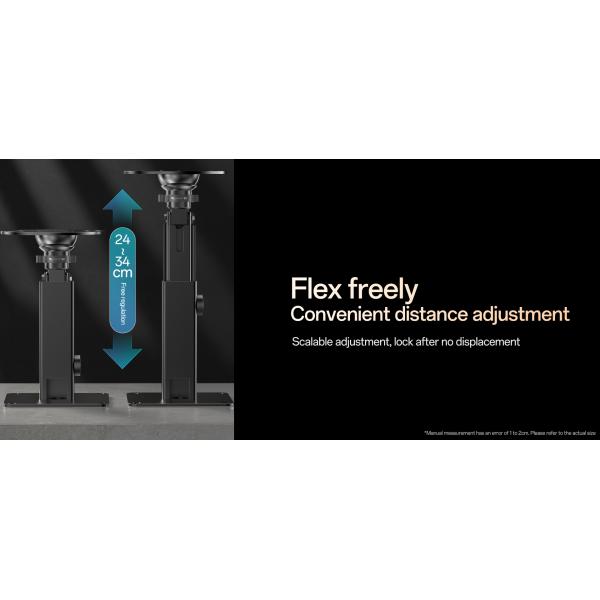 Black Projector Ceiling Mount 25cm - 35cm Extendable Projector Ceiling Mount