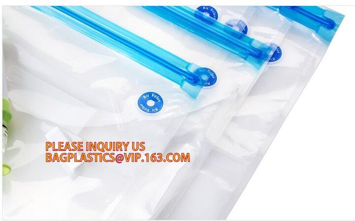 vacuum sealer storage bag Heat seal laminated transparent vacuum plastic food packing bags for sausage, BAGPLASTICS. BAG
