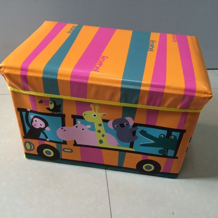 OEM Plastic PU foldable Clothes Storage Box Custom Print