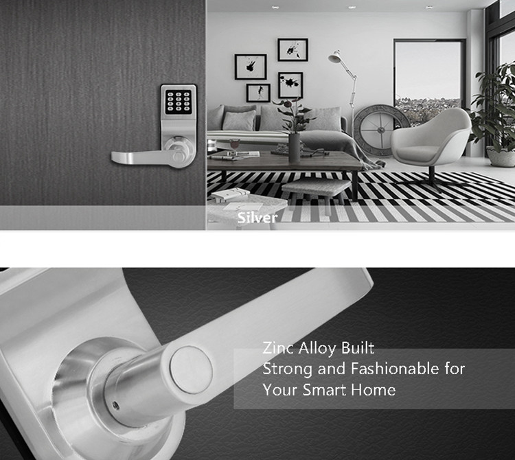 Classical Electronic Door Lock With Remote Control , Card Code Combination Door Lock