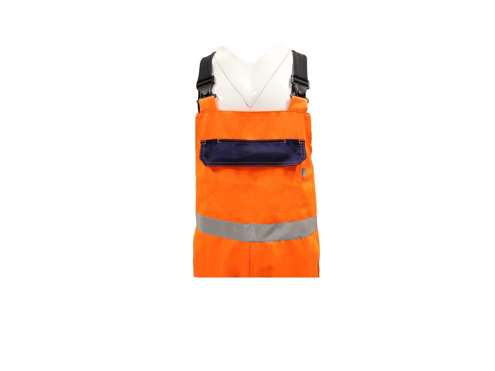 Man 250GSM CVC Reflective Working Bib Overalls With Adjustable Braces Clasps buckles
