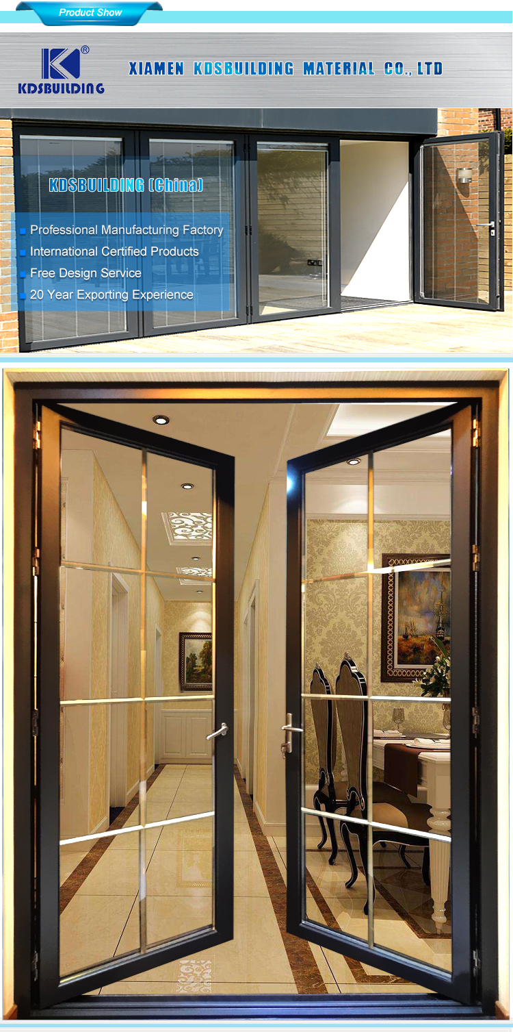 KDSBuilding High Quality Double Tempered Glass Aluminum Toilet Casment Single Swing Door For House