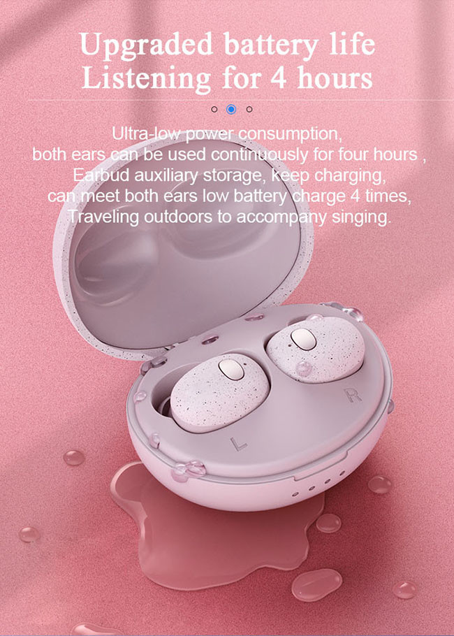 380mAh Battery TWS Wireless Bluetooth Earphones BT 5.0 Earbuds