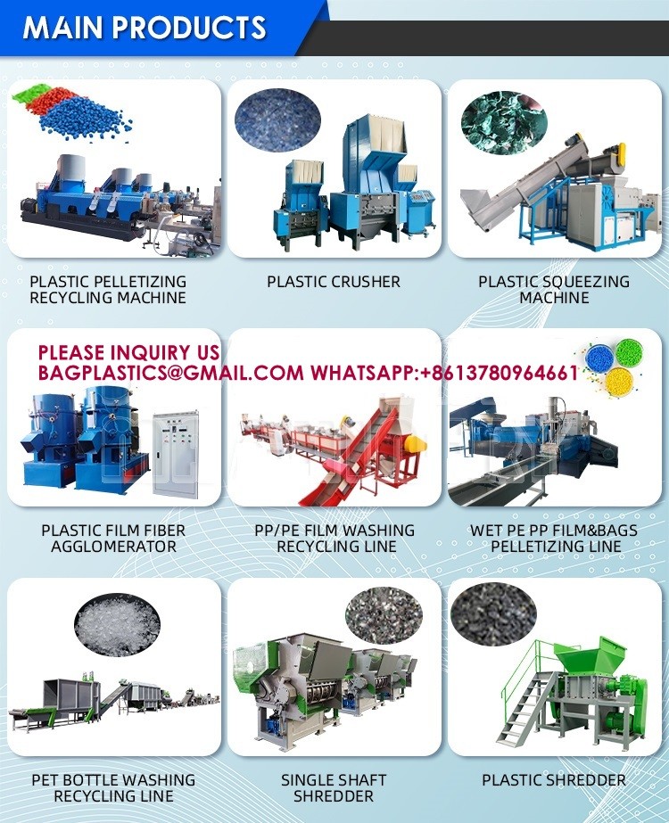 Double Stage Recycled PE PP HDPE LDPE Plastic Pelletizing Making Machine granulator