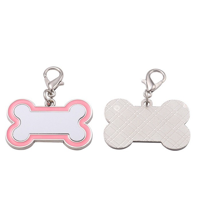 Sublimation Bone Dog Tags With Aluminum Metal Insert Blanks