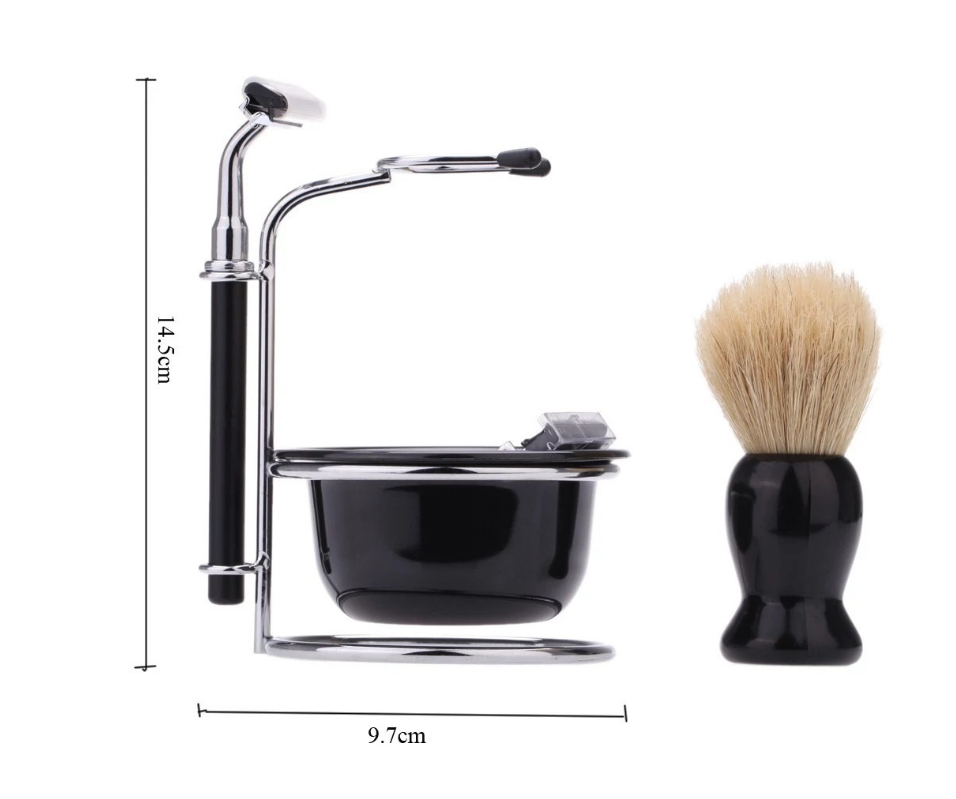 Convenient Beard Shaving Tools Set Soft Brush Razor Holder Common Comb And Stand