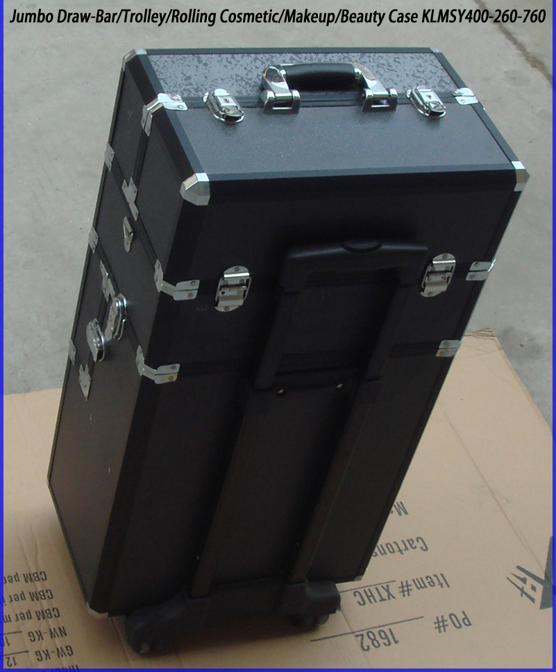 3-Tier Trolley Train Makeup Case with Detachable Drawers KLMSY400-260-760