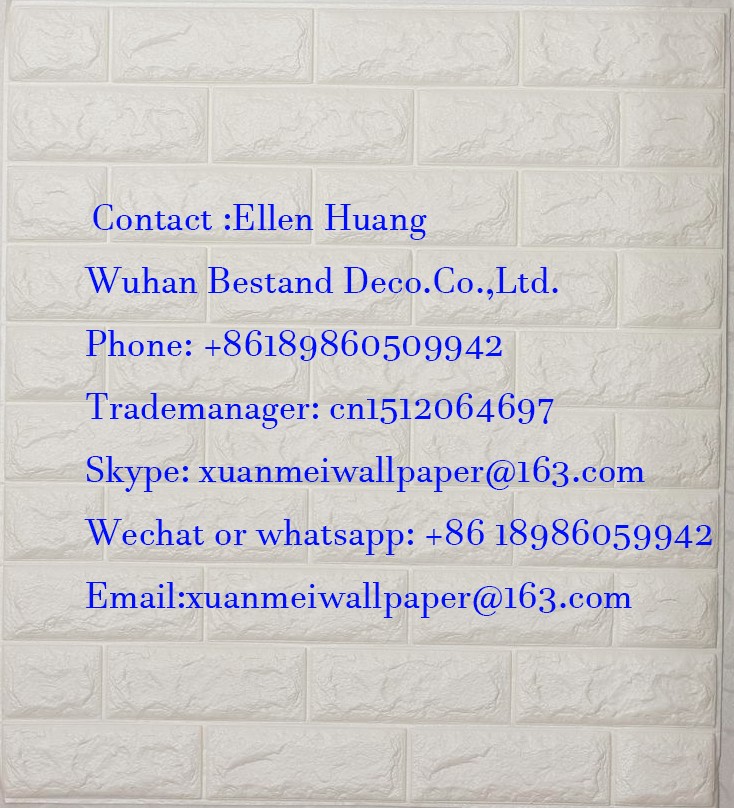 Interior Wall Protection 3D Brick 3D Stone PE Foam Wallpaper with Smoke-Proof Function and Waterproofing