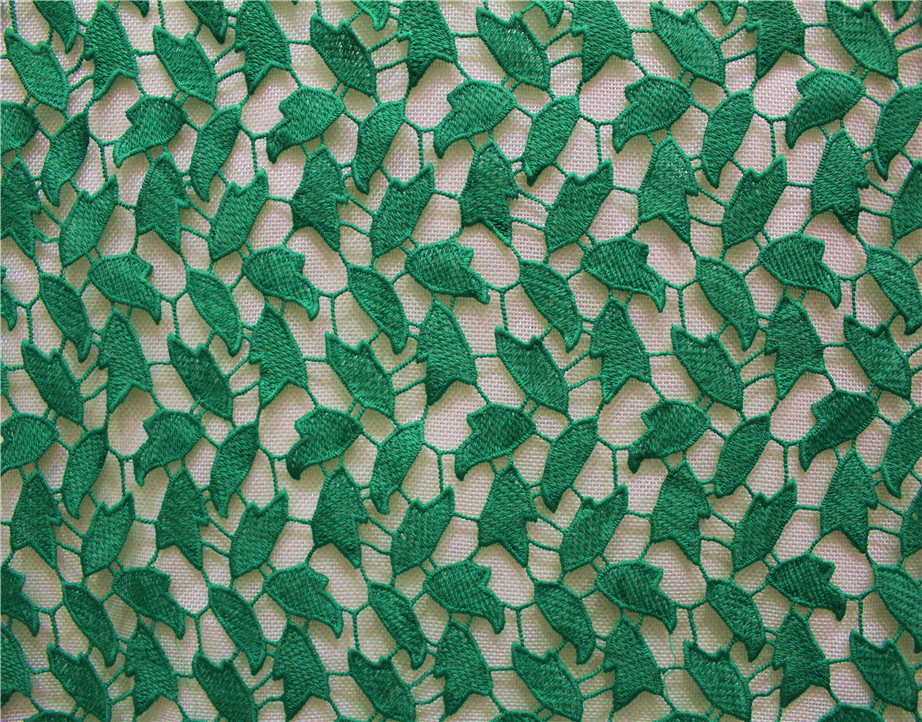Crochet polyester embroidery lace fabric for lady's dresses