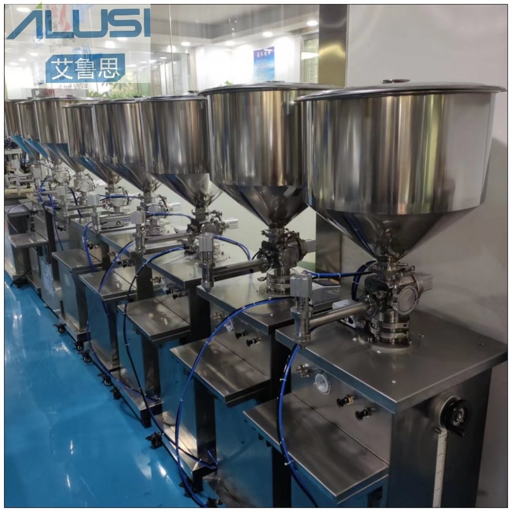 Liquid And Paste Cream Jam Sauce Jar Filling Machine Pneumatic Single Head Bottle Filler