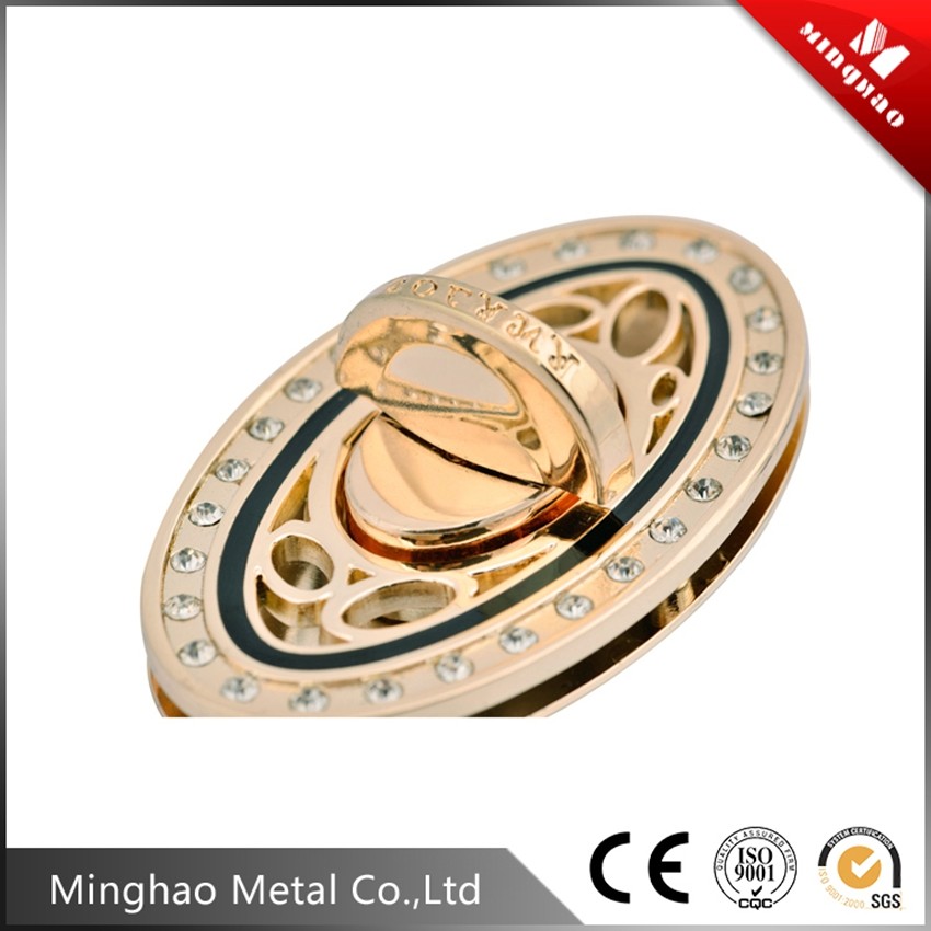 Retro style handbag square turn lock for bag fittings,71.44*41.15mm