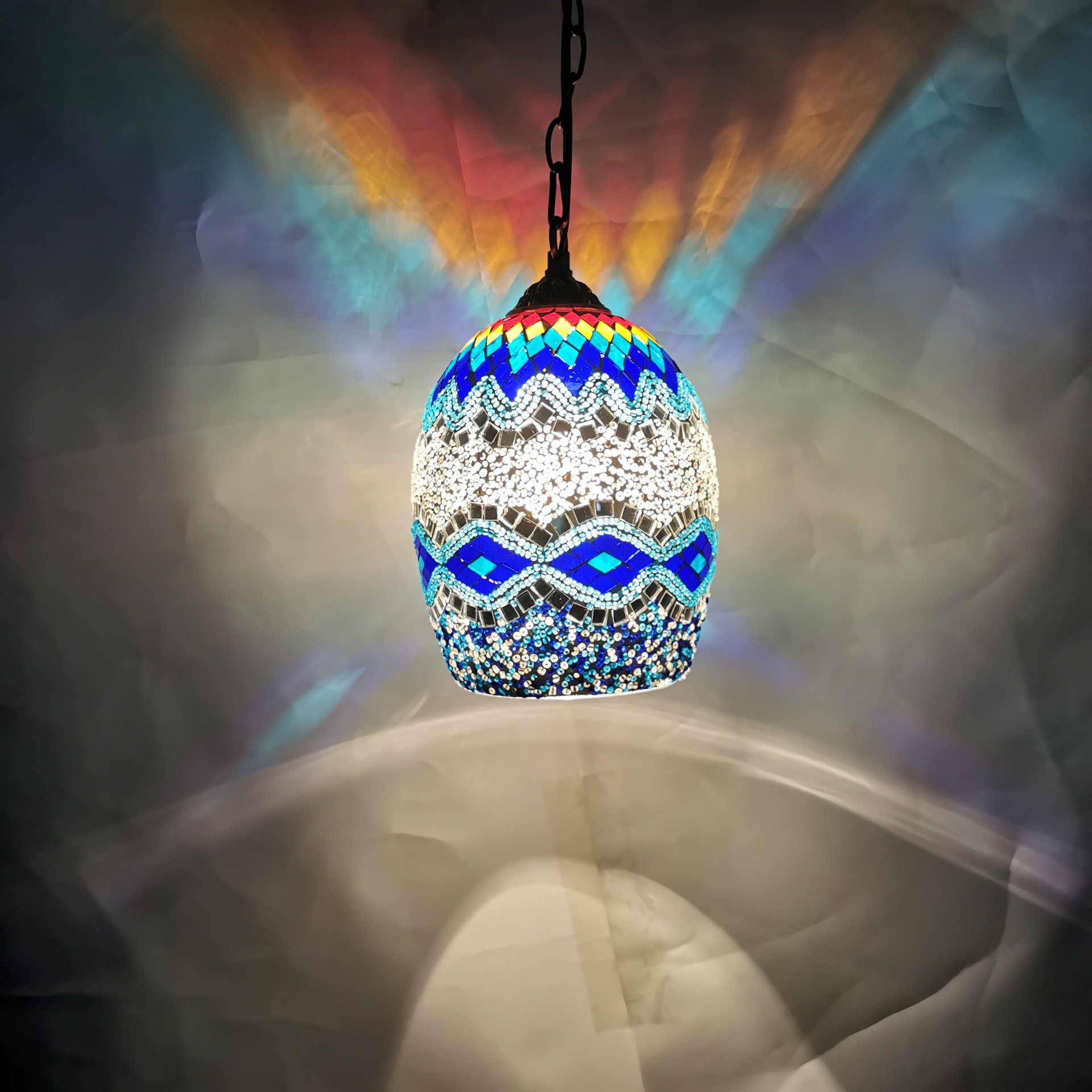 Original Turkish Complex Manual Craft Masac Glass Pendant Lamp(WH-DC-49)
