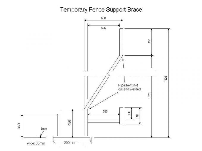 temporary fencing panels 2100mm x 2400mm 14 microns zinc layer hot dipped galvanized