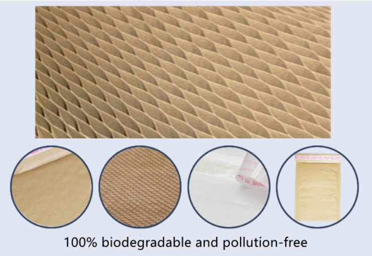 100% Kraft Paper Courier Delivery Bag Honeycomb Paper Cushion Mailer