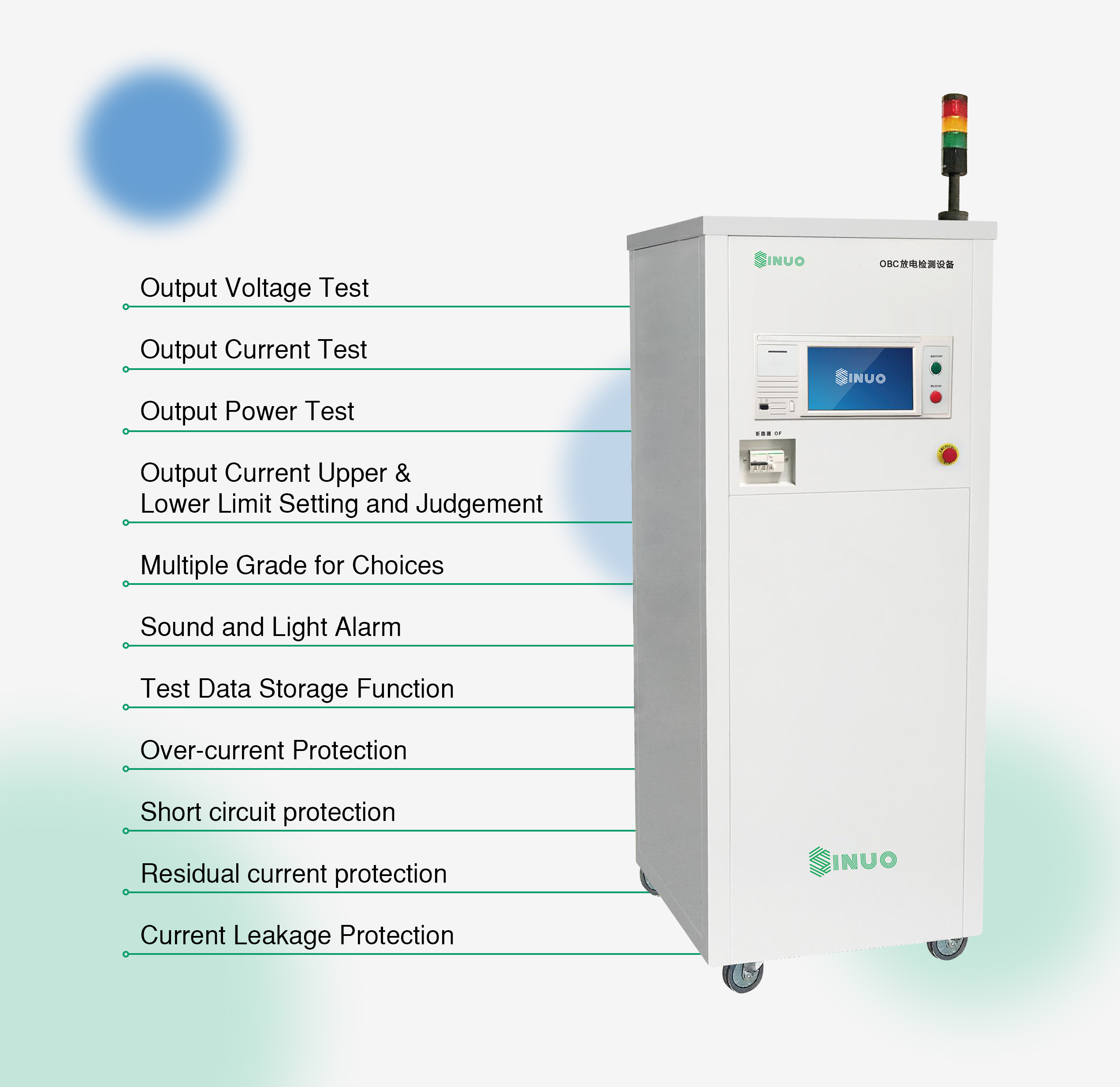 Vehicle OBC Discharge Electrical Safety Testing Equipment For Charging Power Battery