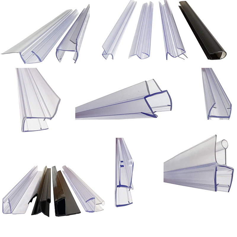 20-90 Shore Hardness Waterproof Shower Door Sealing Strips for Customized Glass Doors