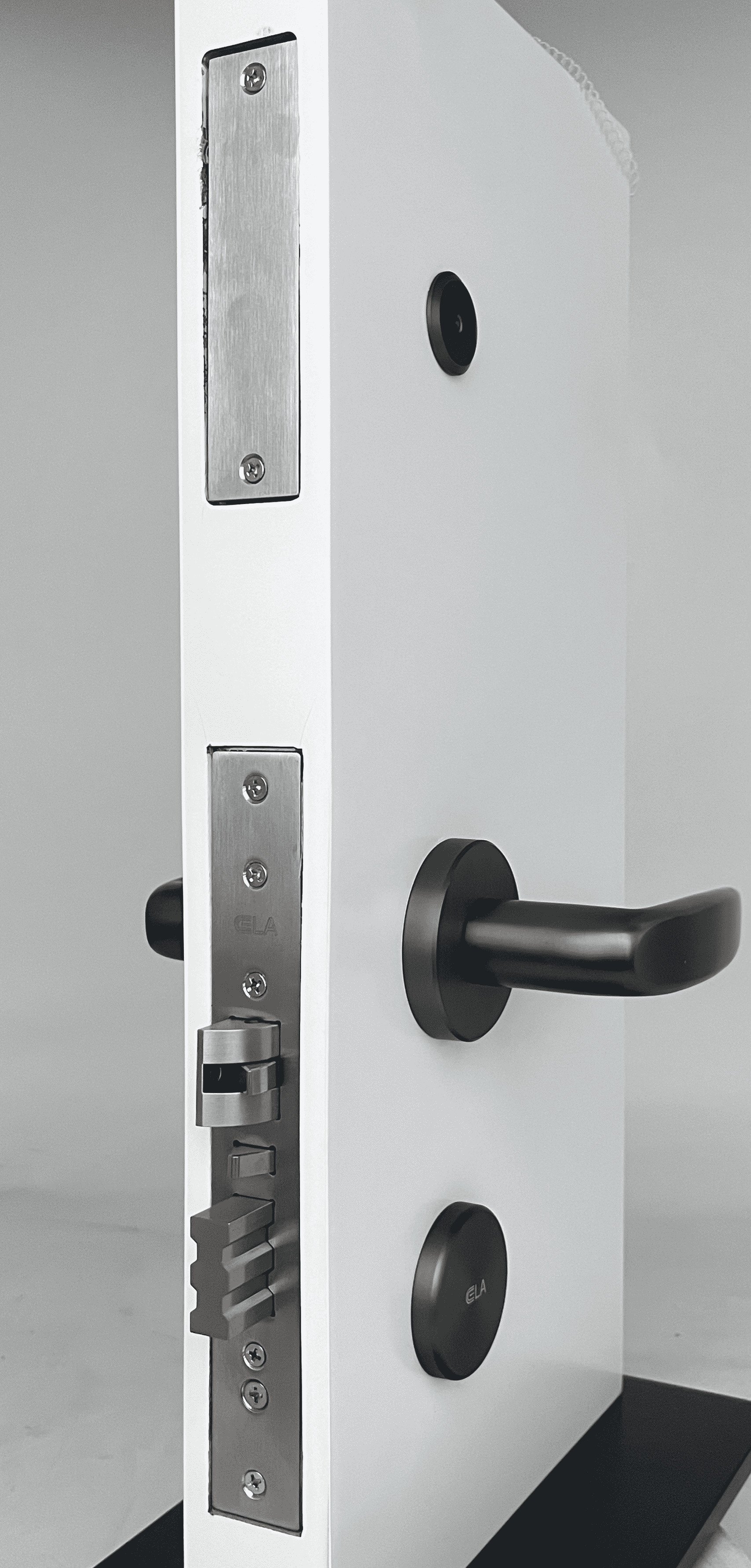 Stainless Steel RFID Hotel Lock Gray Smart Keyless Door Lock