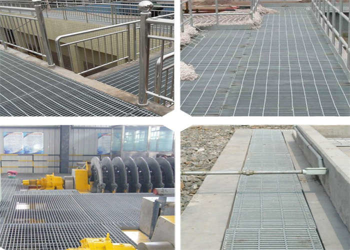 Powder Plants G323 Welded Bar Industrial Steel Grating For Municipal Construction