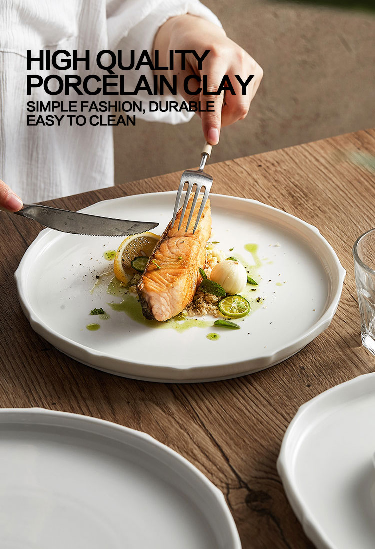 Polygonal Custom Printed Ceramic Plates With 8 Inch 10 Inch 12 Inch Size