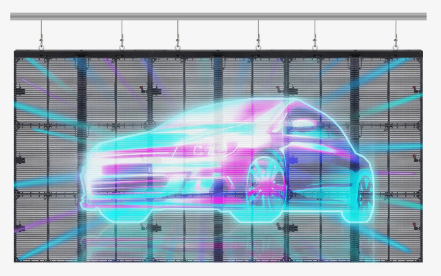 High Refresh Rate Outdoor Rental Transparent LED Display With 800W/m2 Max. Power Consumption And Lightweight Design