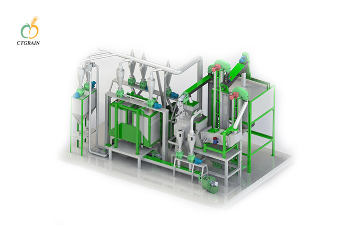 PLC Control 60 TPD Industrial Flour Mill Machine