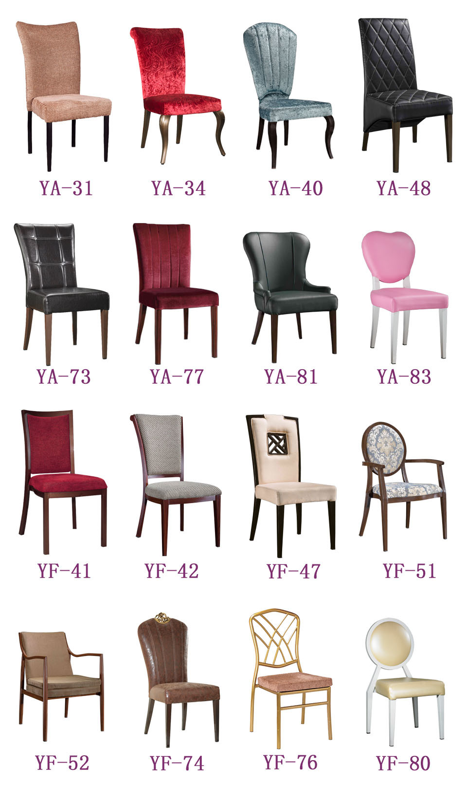Arm Standard Banquet Chairs at Discount Price (YA-32)
