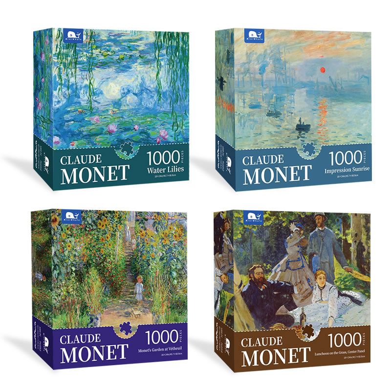 Unisex Paper Floor Puzzle for Kids Oil Painting Jigsaw Puzzle Cultivating Recognition
