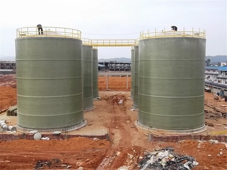 Vertical Harmless Treatment FRP Chemical Storage Tank Easy Installation 4000*7500mm