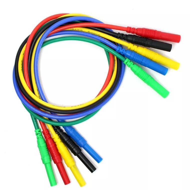 4mm Banana Plug Multimeter Test Leads 16A-30A With Silicone Jacket