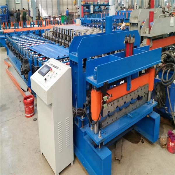 2 - 3 M / Min Speed Glazed Tile Roll Forming Machine for Making Steel Plate