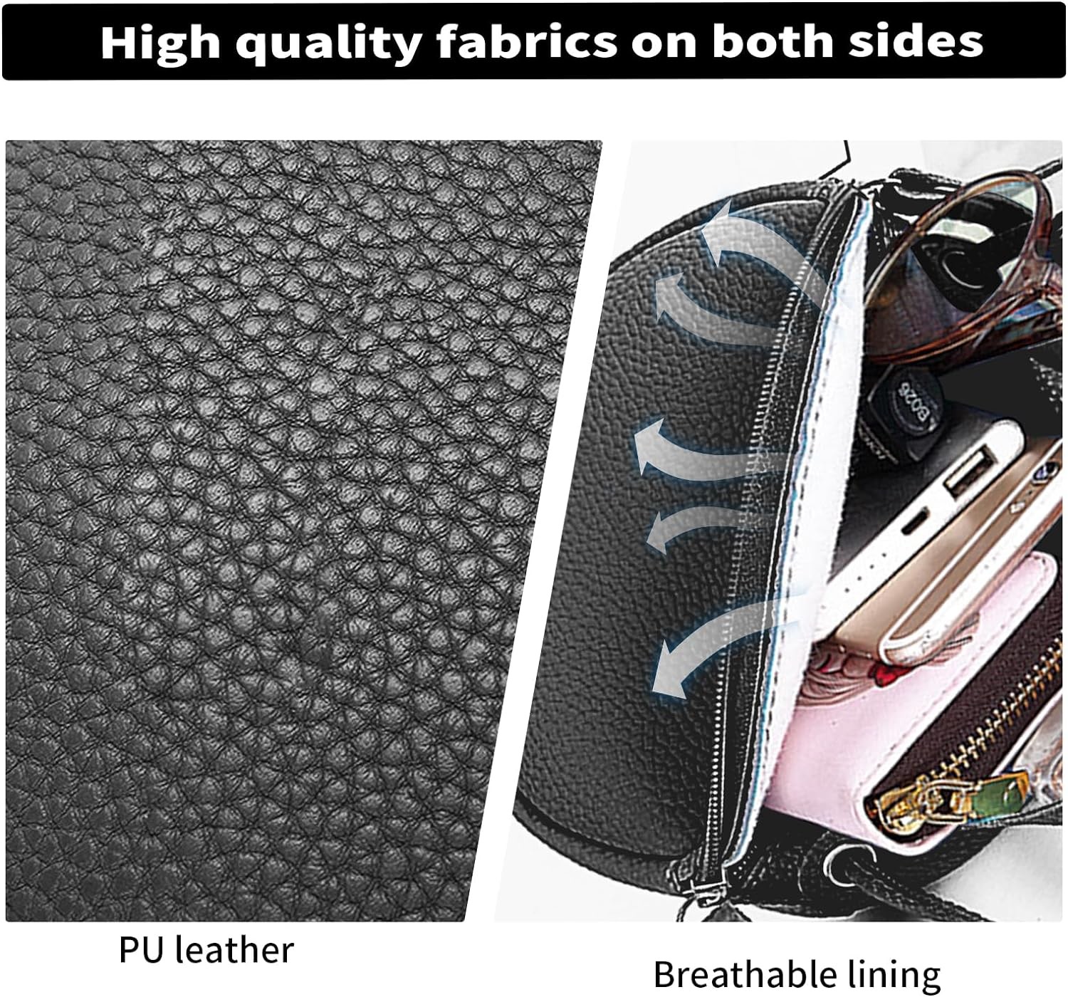 WOMEN'S SHOULDER BAG CROSSBODY BAG, CHIC ROUND SHOULDER BAG WITH ZIPPERS AND ADJUSTABLE STRAP,CROSSBODY HANDBAG PURSE FO