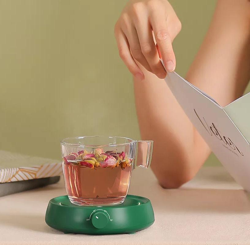 Mute Electric Coffee Mug Warmer with 3 temperature Indicator